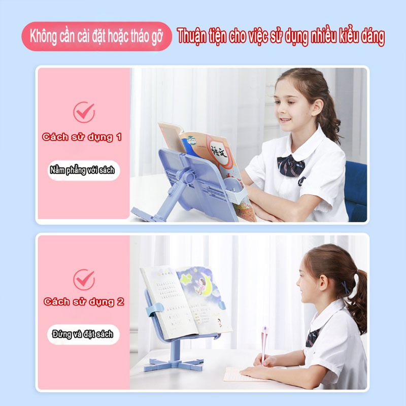 Giá đỡ sách vở, điện thoại, truyện tranh để bàn Kivabox dành cho học sinh, đỡ chống gù cận thị, hộp bút đa năng kỉ luật