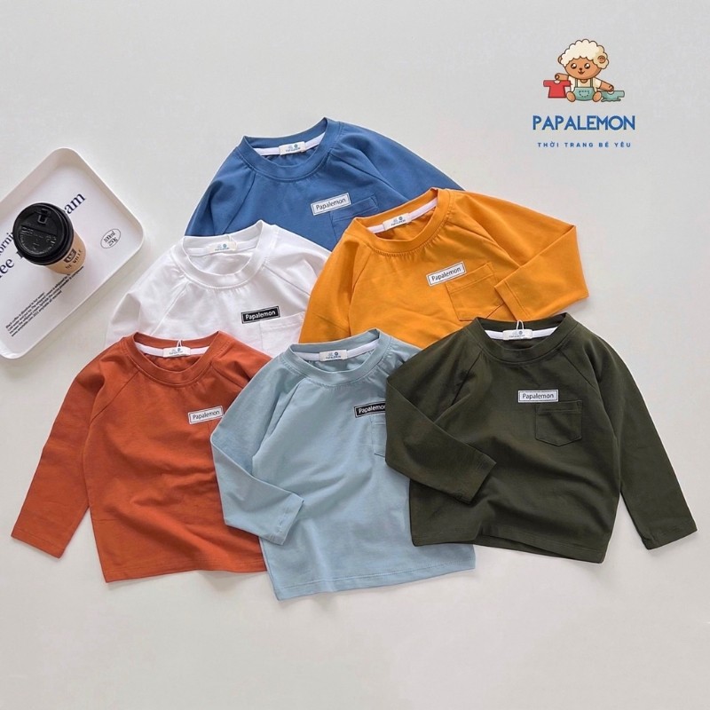 Áo dài tay bé trai PAPALEMON A053 áo thu đông cho bé chất liệu cotton mềm