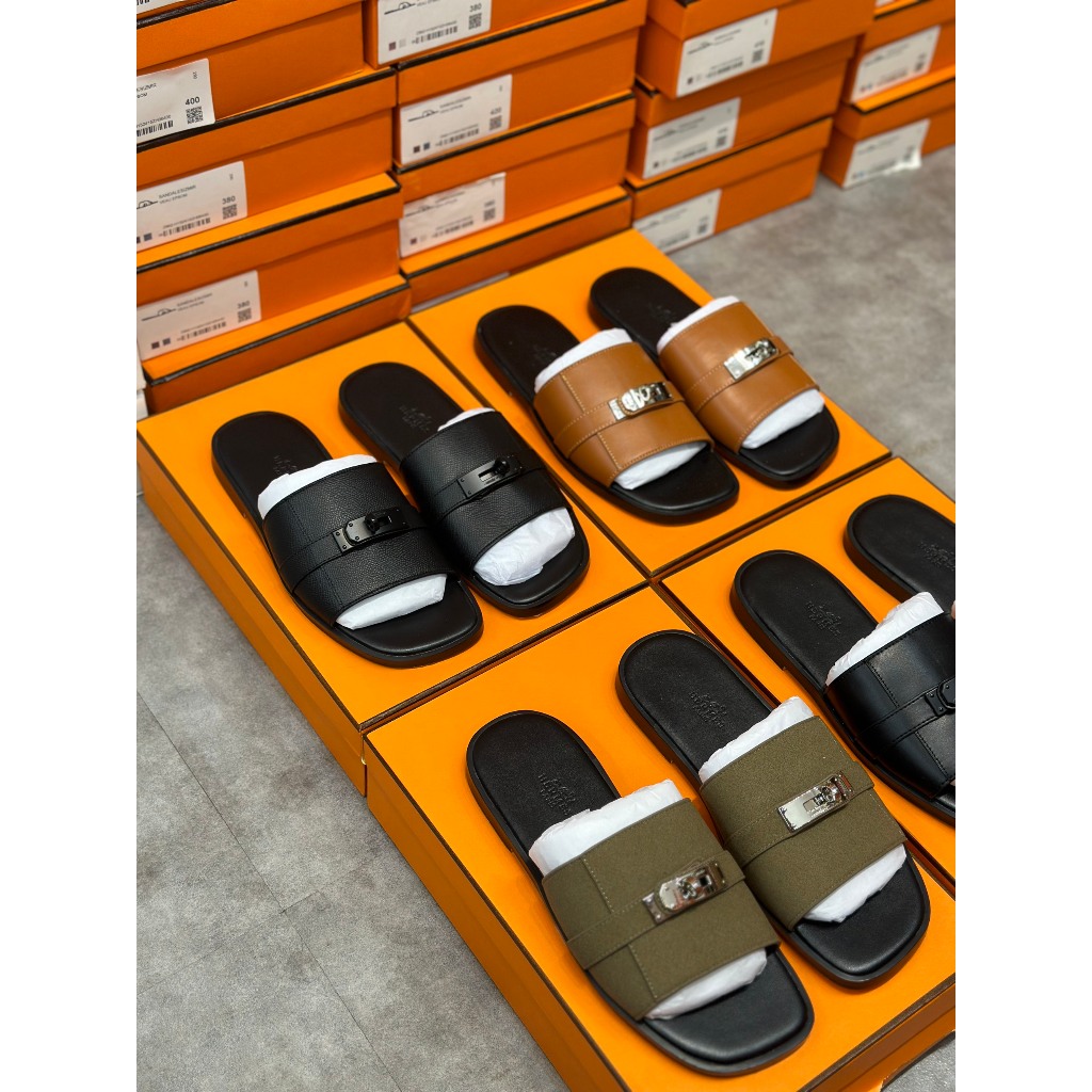 - Dép H.ermes Quai Ngang Khóa Cài 4 Màu Cao Cấp - Dép H.ermes Full Box