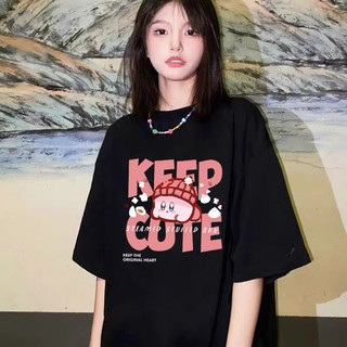 Áo phông cotton khô 3158 form rộng tay lỡ unisex KEEPCUTE