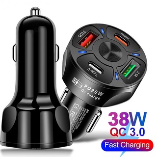 Tẩu Sạc USB Trên Ô Tô - Chia 4 Cổng USB,Có 1 Cổng Quick Sạc Nhanh 3.0 Tiện Lợi