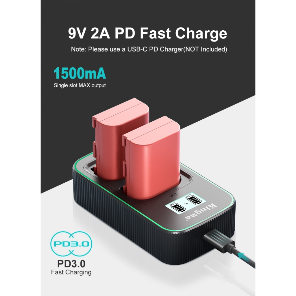 Pin DLC Canon LP-E6NH 2400mAh | Kingma Canon EOS R R5 R6 5D2 5D3 5D4 6D 6D2 7D 60D 70D 80D 90D XC10 15 FB LPE6 LP E6 E6N