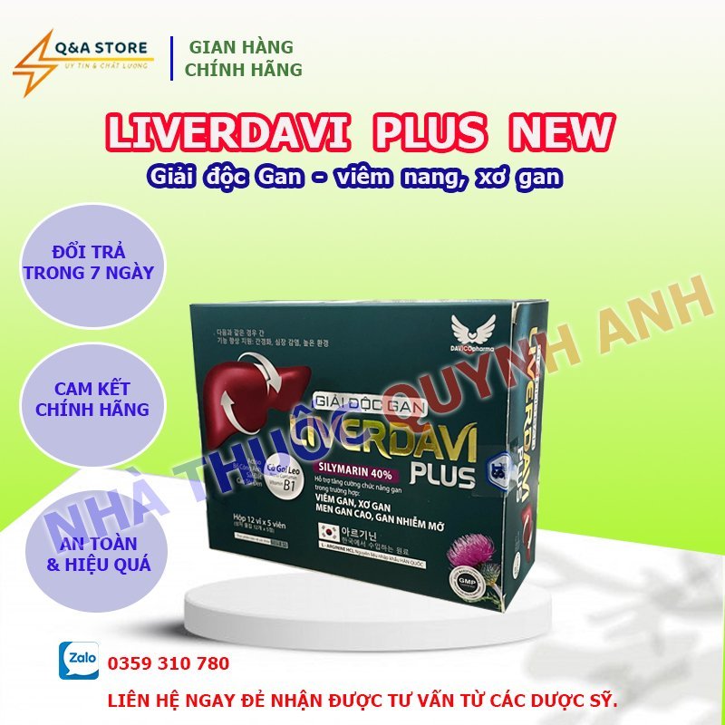 LIVERDAVI PLUS HỖ TRỢ TĂNG CƯỜNG CHỨC NĂNG GAN, BẢO VỆ GAN