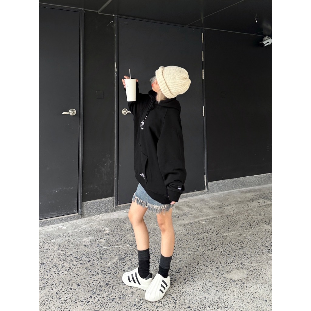 ÁO HOODIE ZIP IN CHỮ 2 MẶT, FORM RỘNG PHONG CÁCH HÀN QUỐC