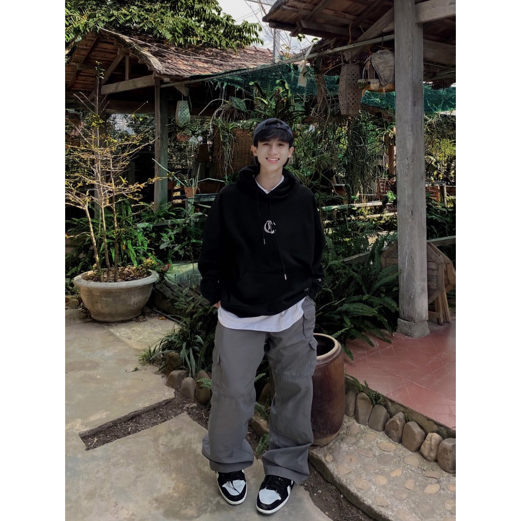 ÁO HOODIE ZIP IN CHỮ 2 MẶT, FORM RỘNG PHONG CÁCH HÀN QUỐC