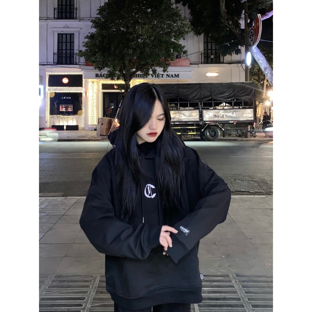 ÁO HOODIE ZIP IN CHỮ 2 MẶT, FORM RỘNG PHONG CÁCH HÀN QUỐC