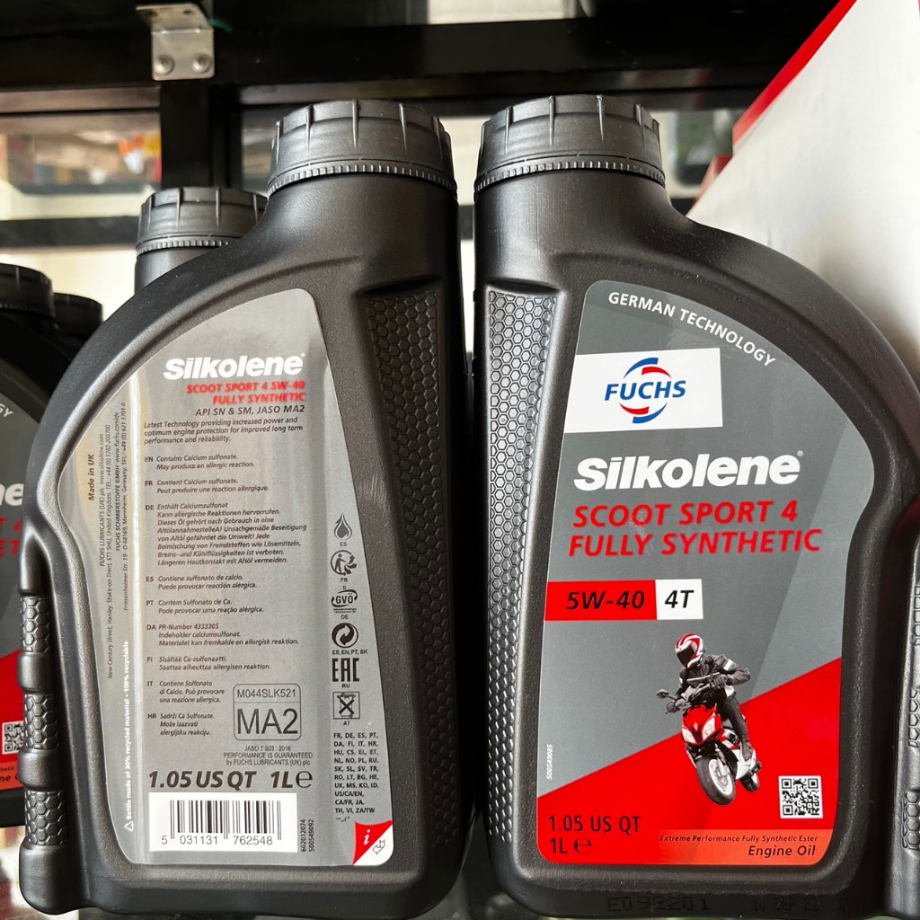 Nhớt xe tay ga full tổng hợp Fuchs Silkolene Scooter Sport 4 5W40 1L