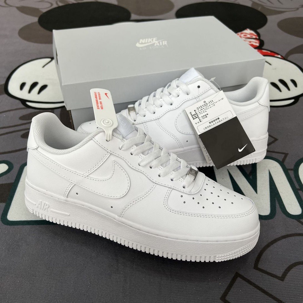 Giày_Nike Air Force 1 Nam Nữ, Giày AF1  Full Trắng Đế Tăng Chiều Cao Dễ Phối Đồ Full Box Bill