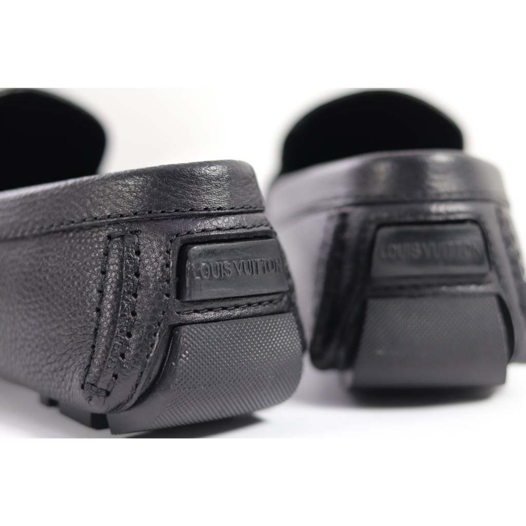 Giày lười da nam, Giầy Mọi Moca LV Nam Phiên Bản Màu Đen Thời Trang Da Bò Xịn Chuẩn Form Nhập Khẩu Full Box