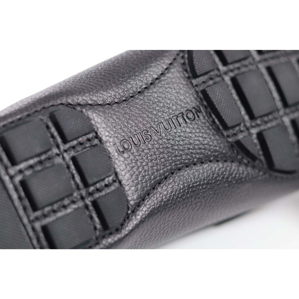 Giày lười da nam, Giầy Mọi Moca LV Nam Phiên Bản Màu Đen Thời Trang Da Bò Xịn Chuẩn Form Nhập Khẩu Full Box