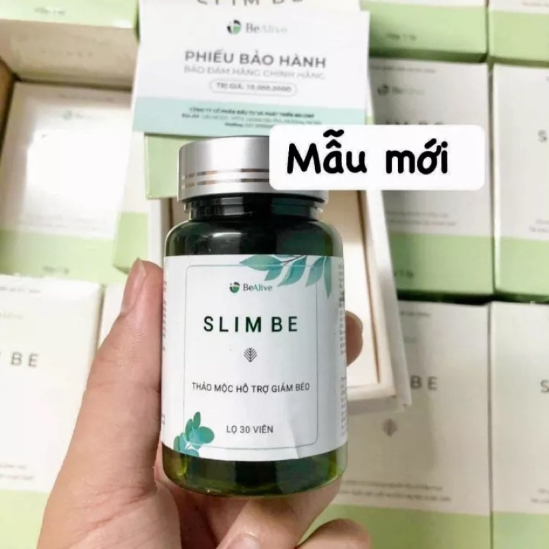 Giảm Cân SlimBe Giảm Nhanh 2-7kg Hộp 30Viên Kèm Thẻ Bảo Hành Tem Tổng Đài