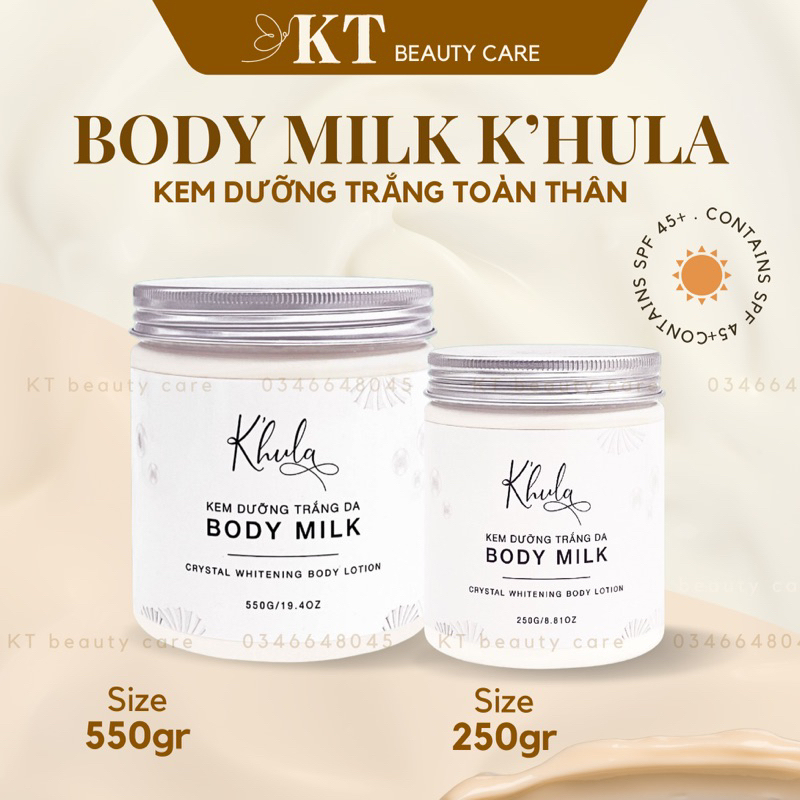 [ TRẮNG CẤP TỐC ] KEM DƯỠNG TRẮNG TOÀN THÂN MILK K’HULA