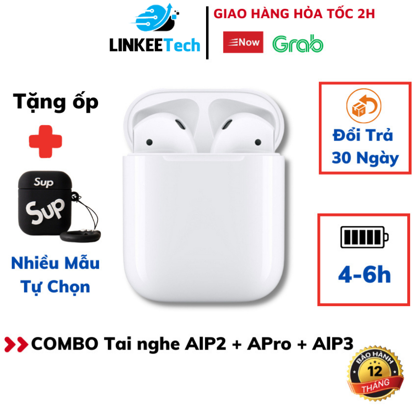 Tai Nghe Bluetooth Không Dây Pro 2 Pro 1 AP2 AP3 Cao Cấp Định Vị Đổi Tên Tự Động Kết Nối Cảm Ứng  SP99 Linkeetech