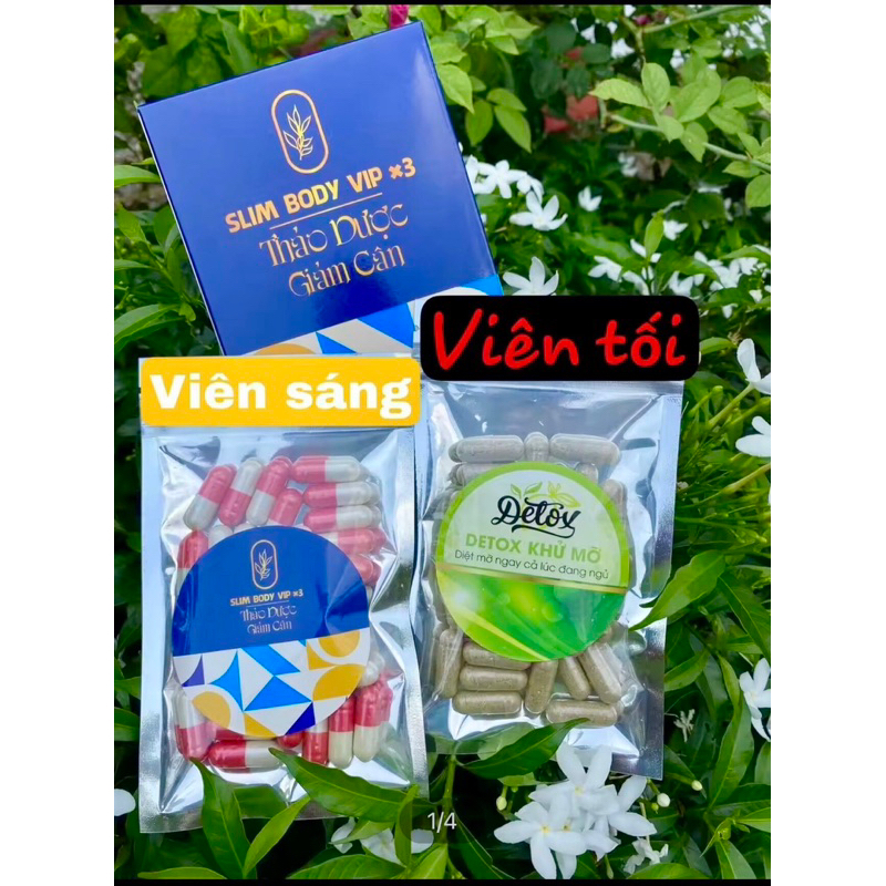 Giảm Cân Body Vip X3 + Tặng Kèm Detox Hộp 30v Bao Giảm 3-6 kg