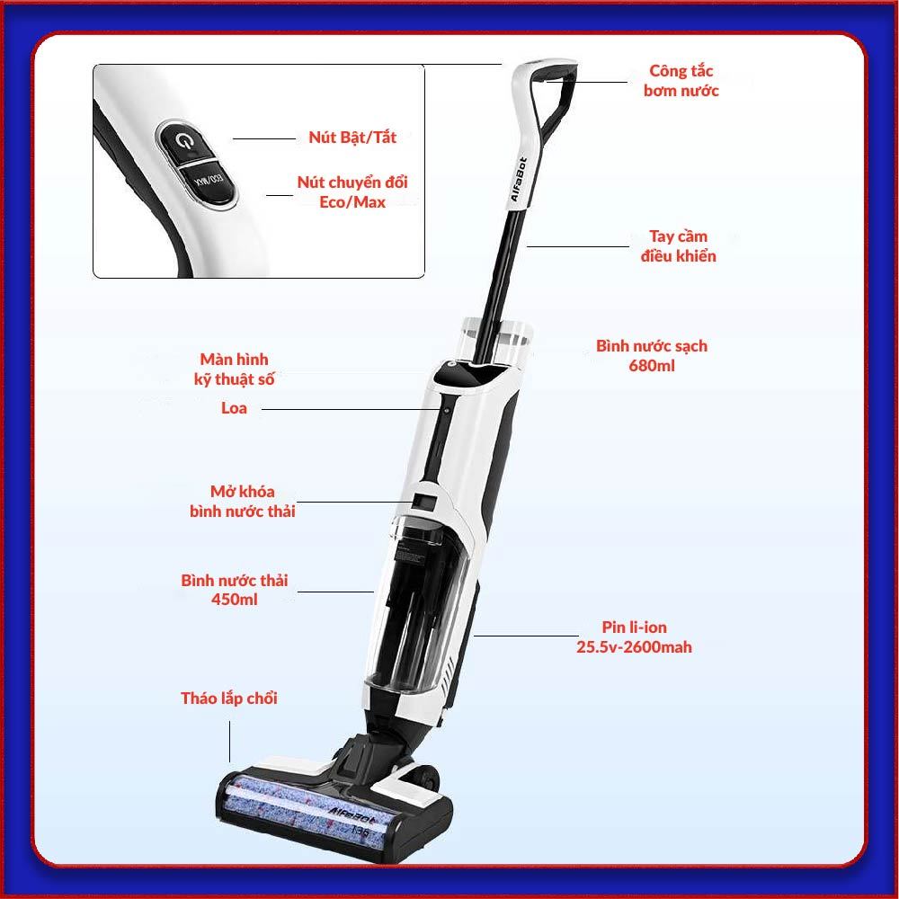 MÁY HÚT BỤI, LAU NHÀ KHÔ ƯỚT ALFABOT T-36