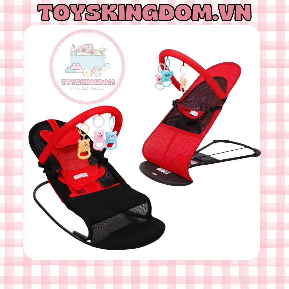 Ghế nhún cho bé đa năng bập bênh - loại tự rung có đồ chơi