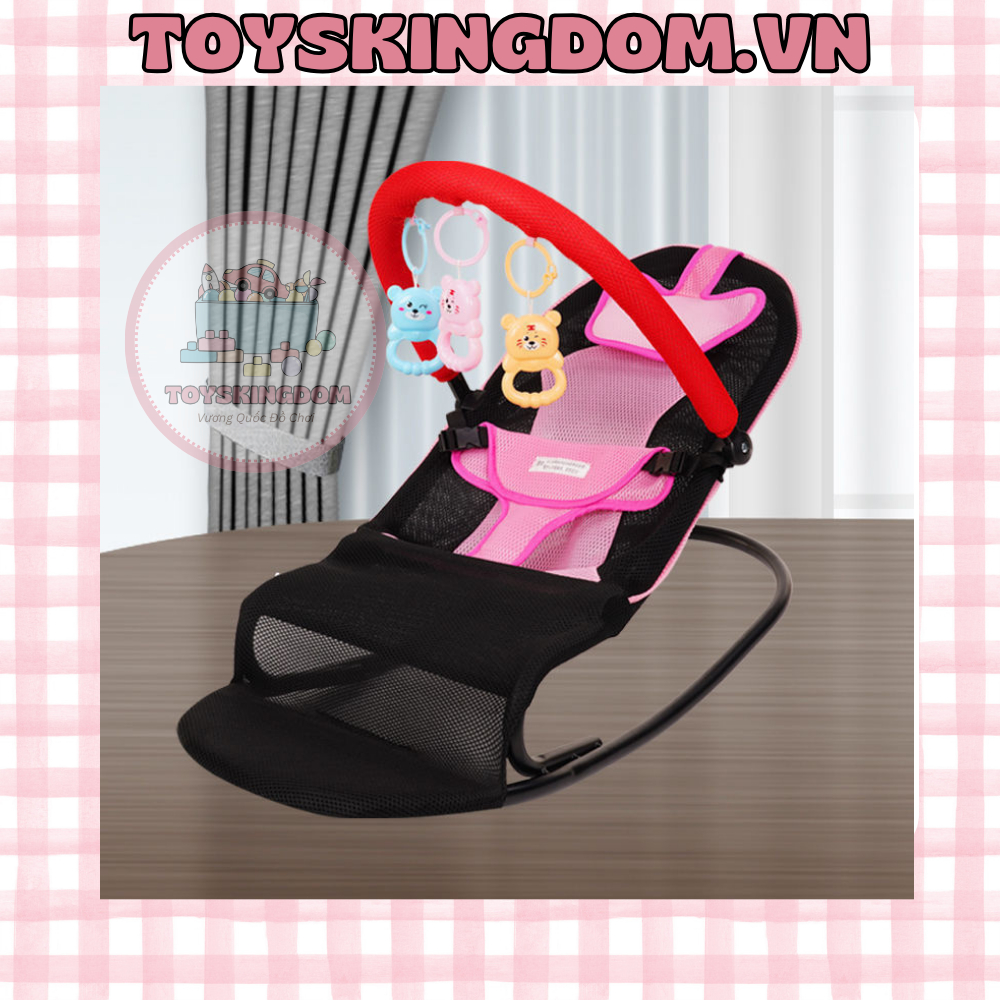 Ghế nhún cho bé đa năng bập bênh - loại tự rung có đồ chơi