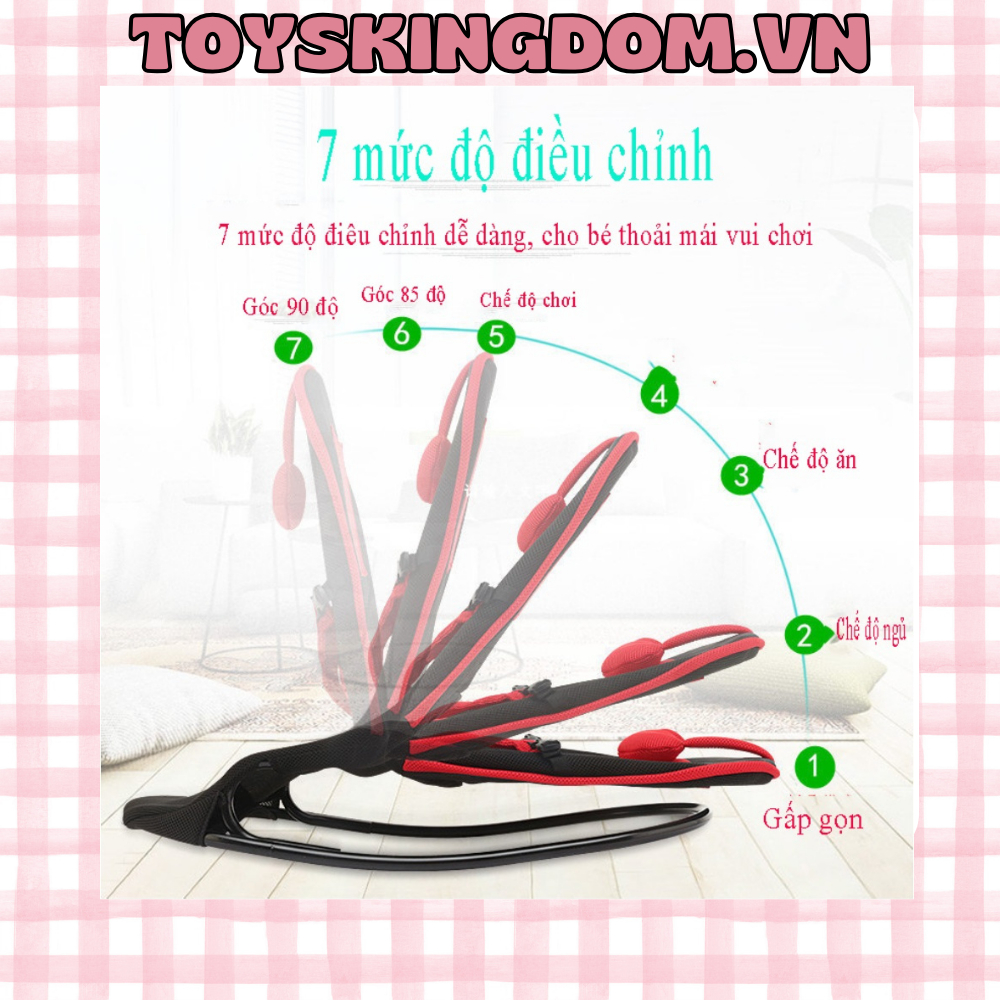 Ghế nhún cho bé đa năng bập bênh - loại tự rung có đồ chơi