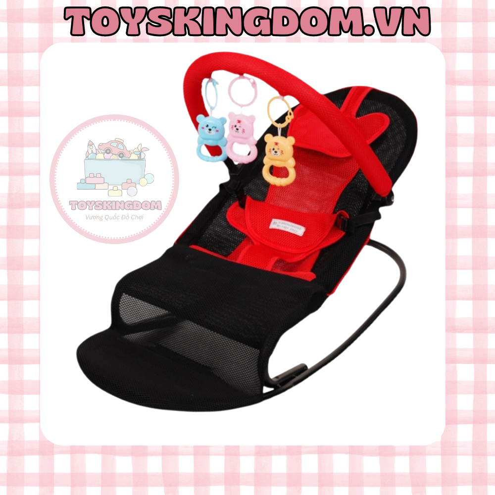 Ghế nhún cho bé đa năng bập bênh - loại tự rung có đồ chơi