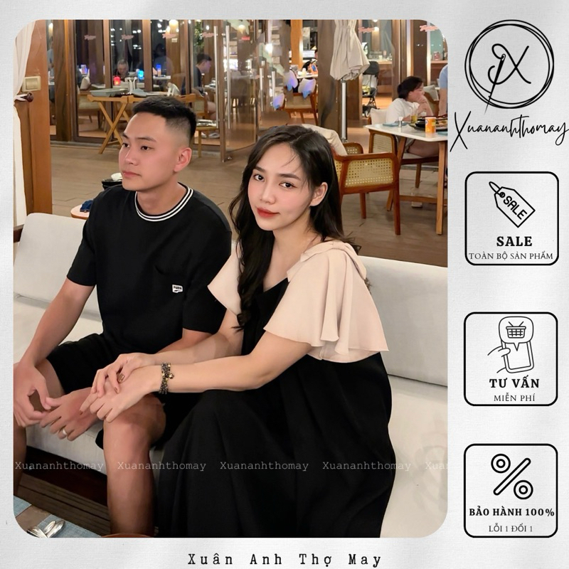 Váy suông cánh tiên nơ vai - Xuananhthomay