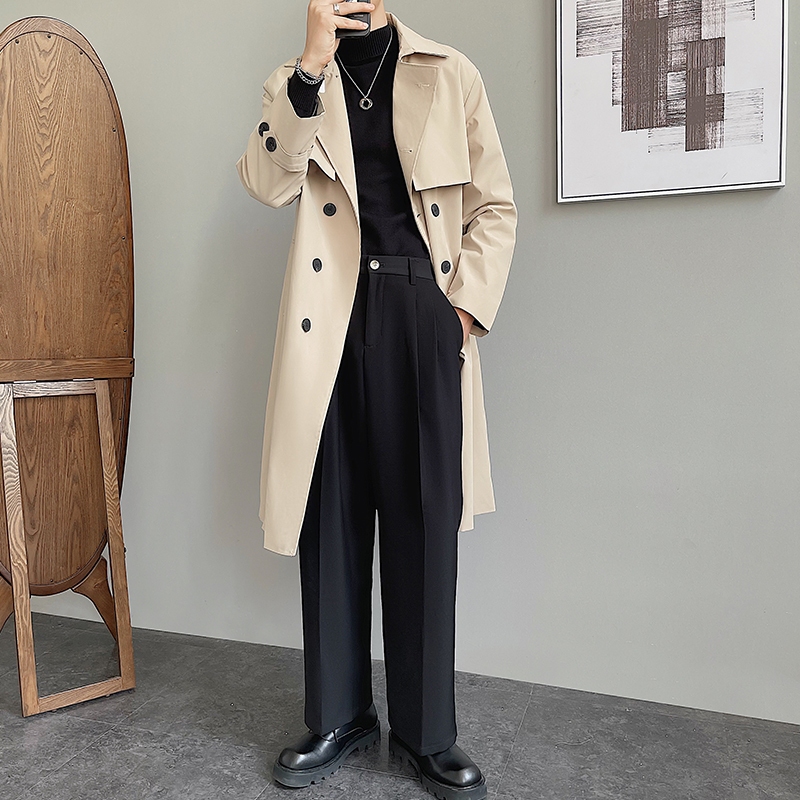 MT4 | Mangto Dáng Dài Hàn Quốc, Áo Khoác Jacket Dạ Nam Mùa Đông Cách Điệu Có Đai KOREA SUIT