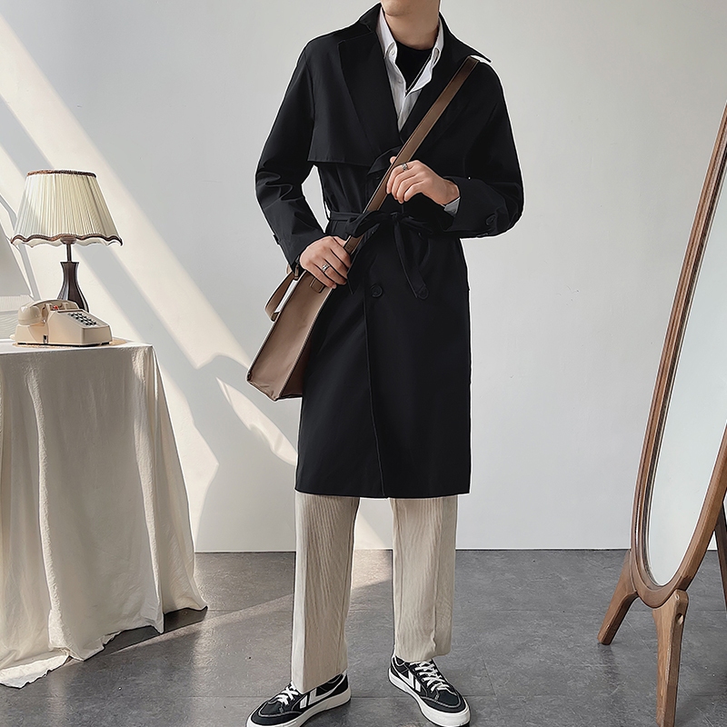 MT4 | Mangto Dáng Dài Hàn Quốc, Áo Khoác Jacket Dạ Nam Mùa Đông Cách Điệu Có Đai KOREA SUIT