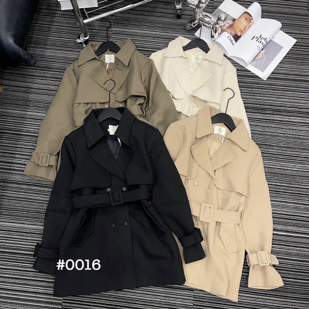 Áo mangto chất kaki dù hàng loại 1 có đai L0016