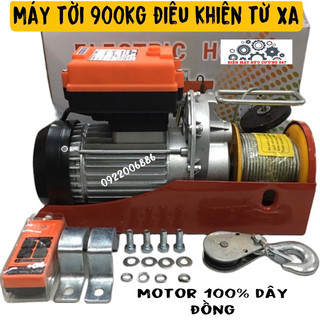 Máy tời điện điều khiển từ xa PA900kg - động cơ 100% dây đồng