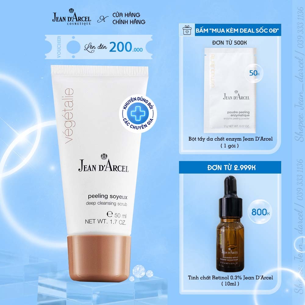 Tẩy tế bào chết dạng hạt Jean D'Arcel (50ml) J135 Deep Cleansing Scrub, Tẩy da chết vật lý