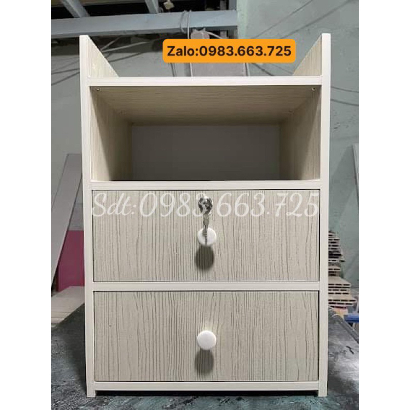 Tủ kệ đầu giường nhựa đài  loan cao 64cm ngang 43cm sâu 32,5cm màu gỗ sồi G037