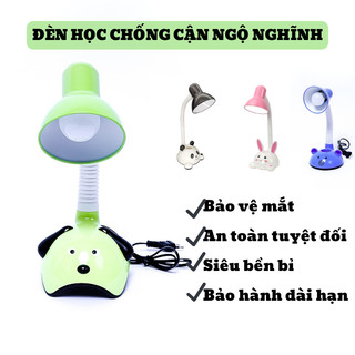 [SIÊU RẺ] Đèn chống cận, đèn học thiết kế hình động vật ngộ nghĩnh kèm bóng trắng 5W
