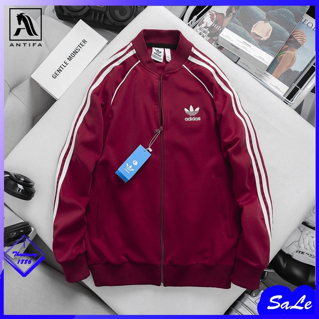 Áo Khoác Bomber ADIDAS 2 Lớp Chất Poly Co Giãn 4C Cao Cấp