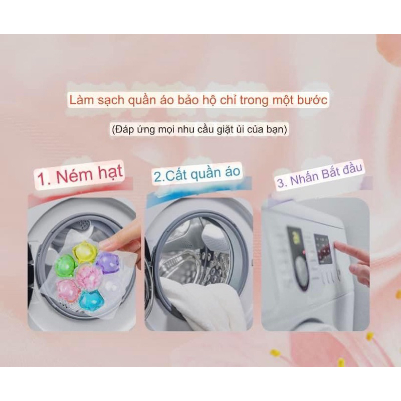 Viên giặt quần áo 7IN1 enzyme Khử mùi kháng khuẩn công nghệ nâng cấp Thơm hơn gấp 7 lần gói siêu tiết kiệm