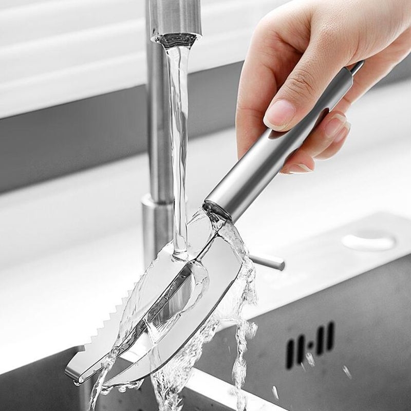 Dao Mổ Cá Đánh Vẩy Cá Chất liệu Inox Nhanh Tiện Dụng