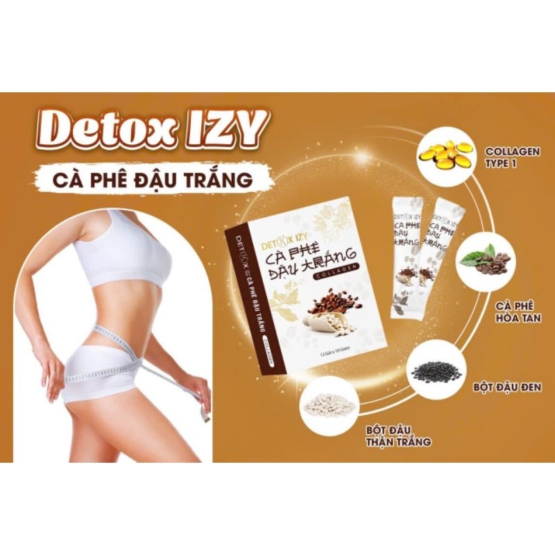 Detox Cafe Đậu Trắng Collagen giảm cân siêu tốc