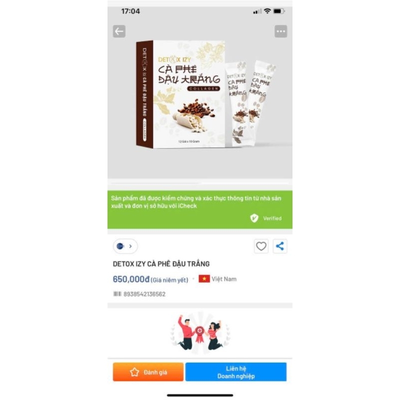 Detox Cafe Đậu Trắng Collagen giảm cân siêu tốc