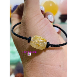 Vòng tay lu thống tài lộc tóc vàng mã KA01 mệnh Kim-Thổ
