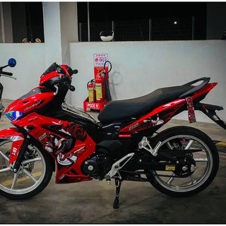 tem xe winner x v3 mẫu tem hoạt hình sonic đen dán xe dàn áo màu đỏ