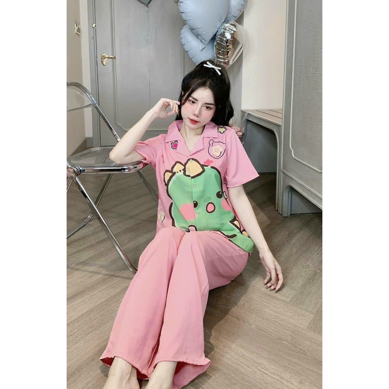 Pyjama tay ngắn quần dài chất mango