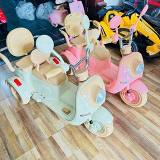 xe máy điện vespa đôi cho bé ,xe máy điện,vespa cho bé