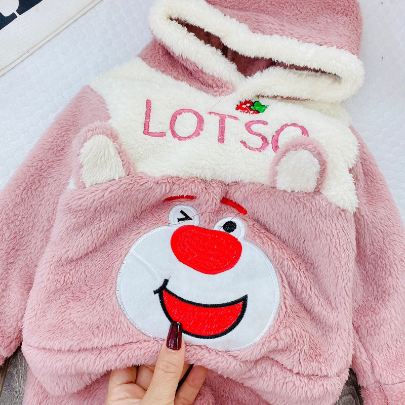 Bộ lông mũ gấu lot cho bé