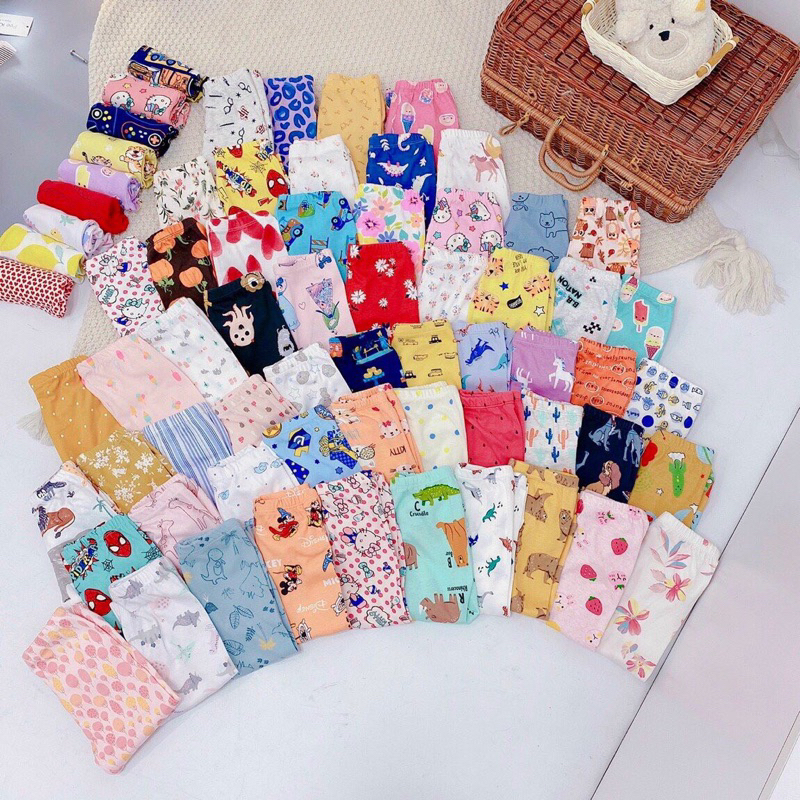 Combo 5 chiếc  QUẦN CHỤC DÀI COTTON BOZIP CHO BÉ TRAI BÉ GÁITrang Xô Kids