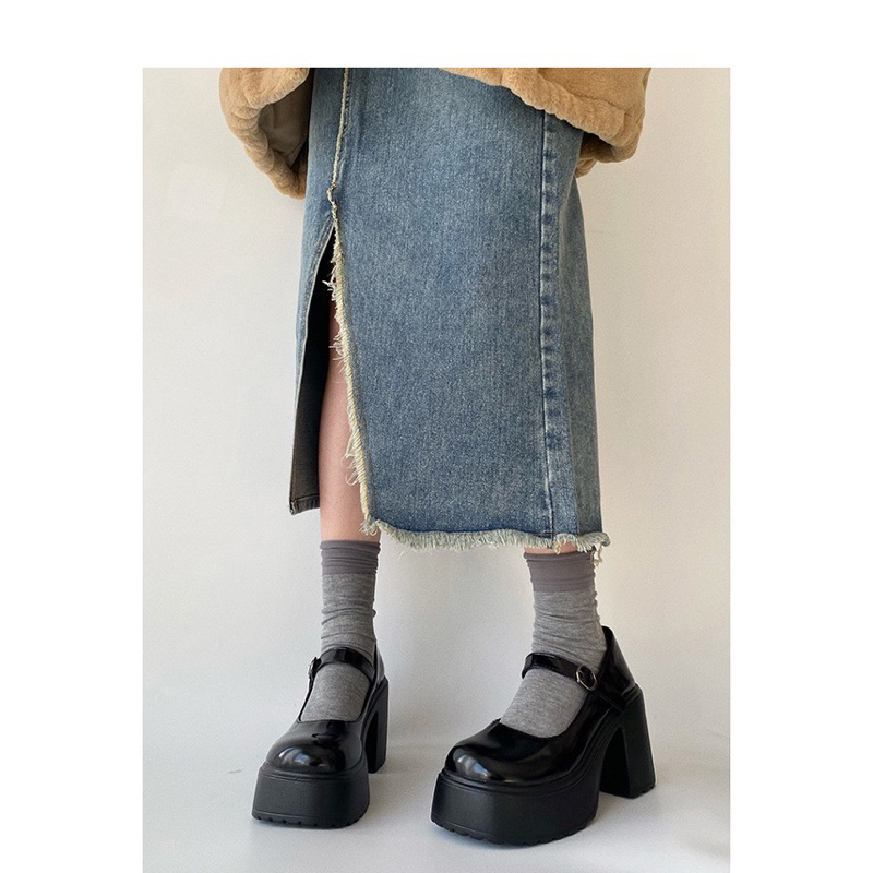 GIÀY CAO GÓT MŨI TRÒN- LACY SHOES