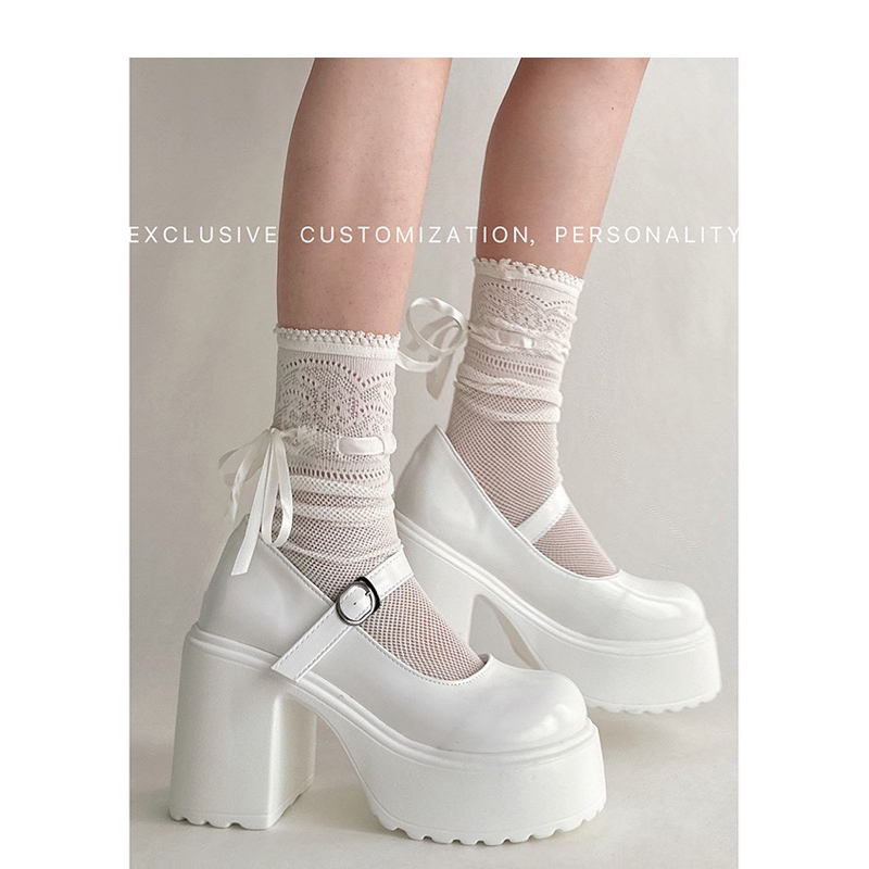 GIÀY CAO GÓT MŨI TRÒN- LACY SHOES