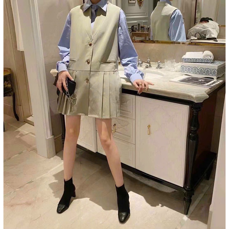 Giày Bốt Gót Dẹp Da Phối Mũi Hậu Da Chuẩn Cao Cấp Siêu Hot