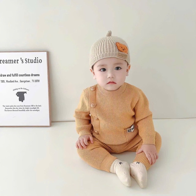 Set Bộ Len mịn hàng Quảng Châu cao cấp cho bé size nhí