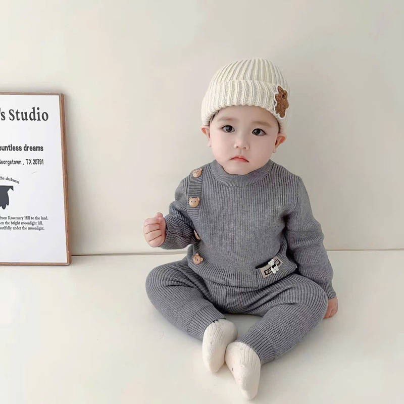 Set Bộ Len mịn hàng Quảng Châu cao cấp cho bé size nhí