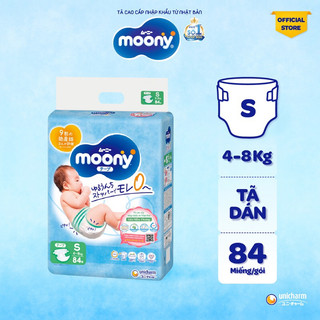 Tã quần/tã dán Moony size NB90/S84/M64/M58/L54/L44/XL38/XXL26