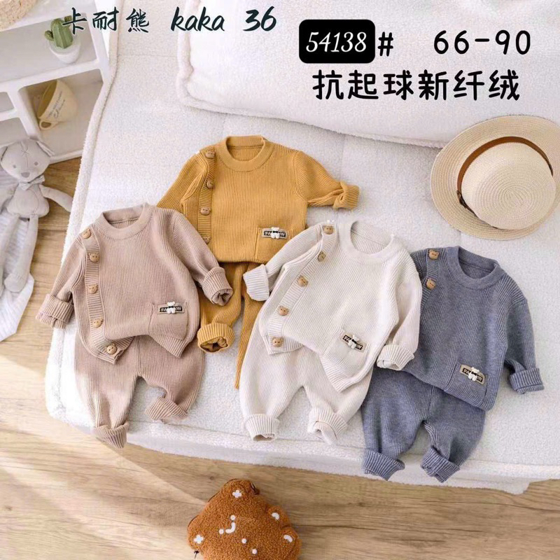 Set Bộ Len mịn hàng Quảng Châu cao cấp cho bé size nhí