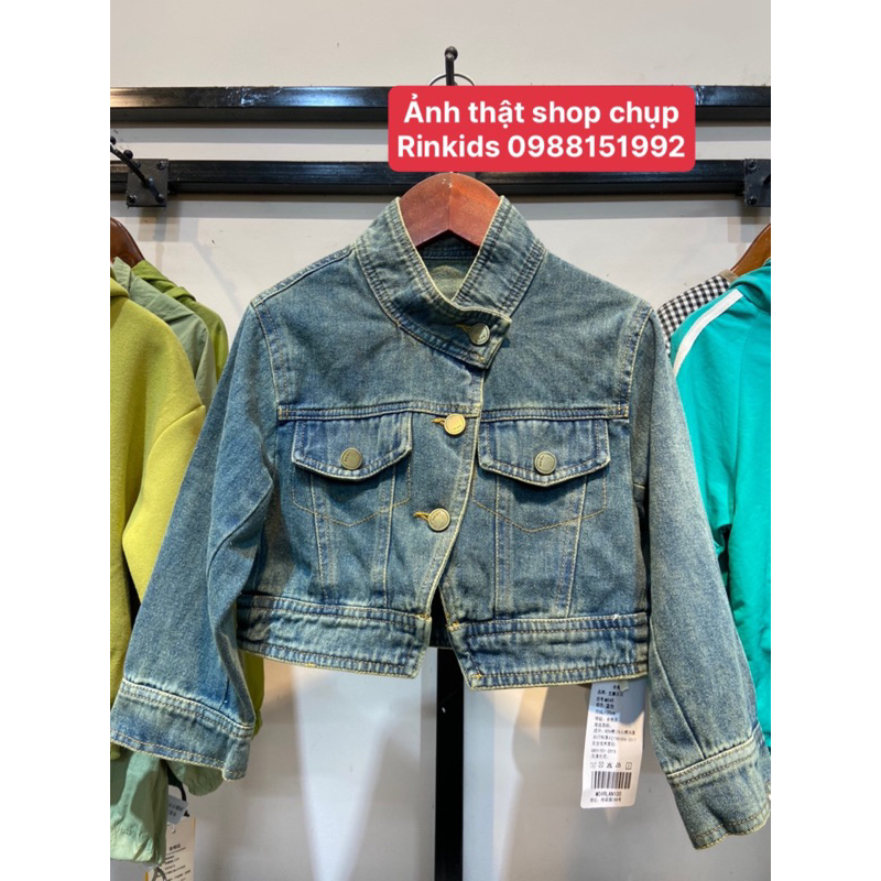 Áo khoác jean cho bé gái, sành điệu .Hàng của hãng AMbb chuẩn đét 100% hàng QC cao cấp